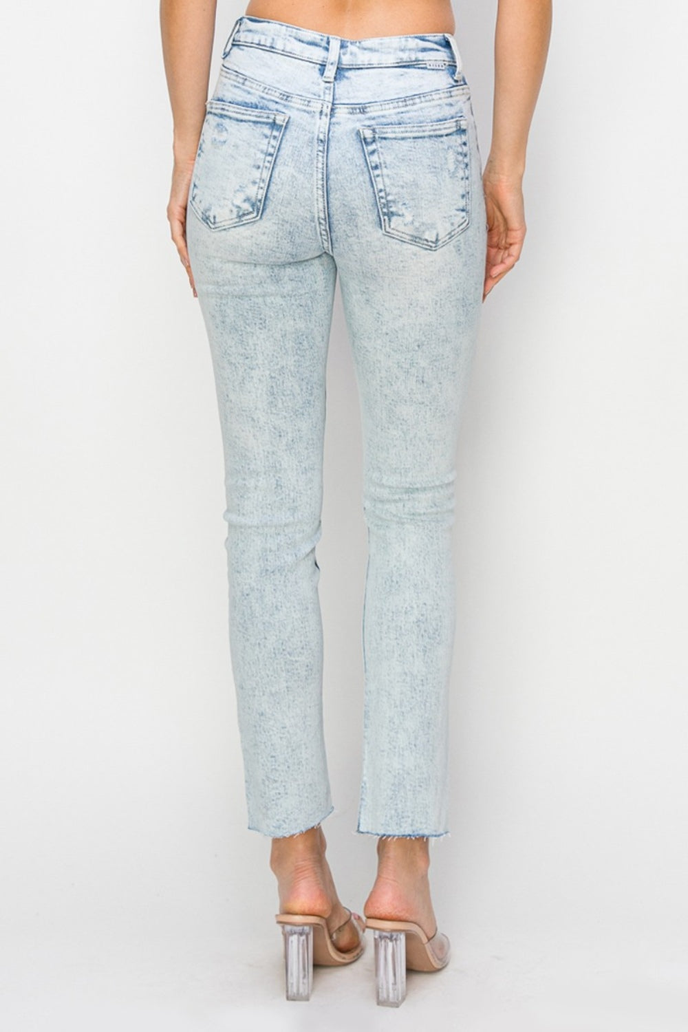 Risen Full Size High Rise Distressed Skinny Jeans