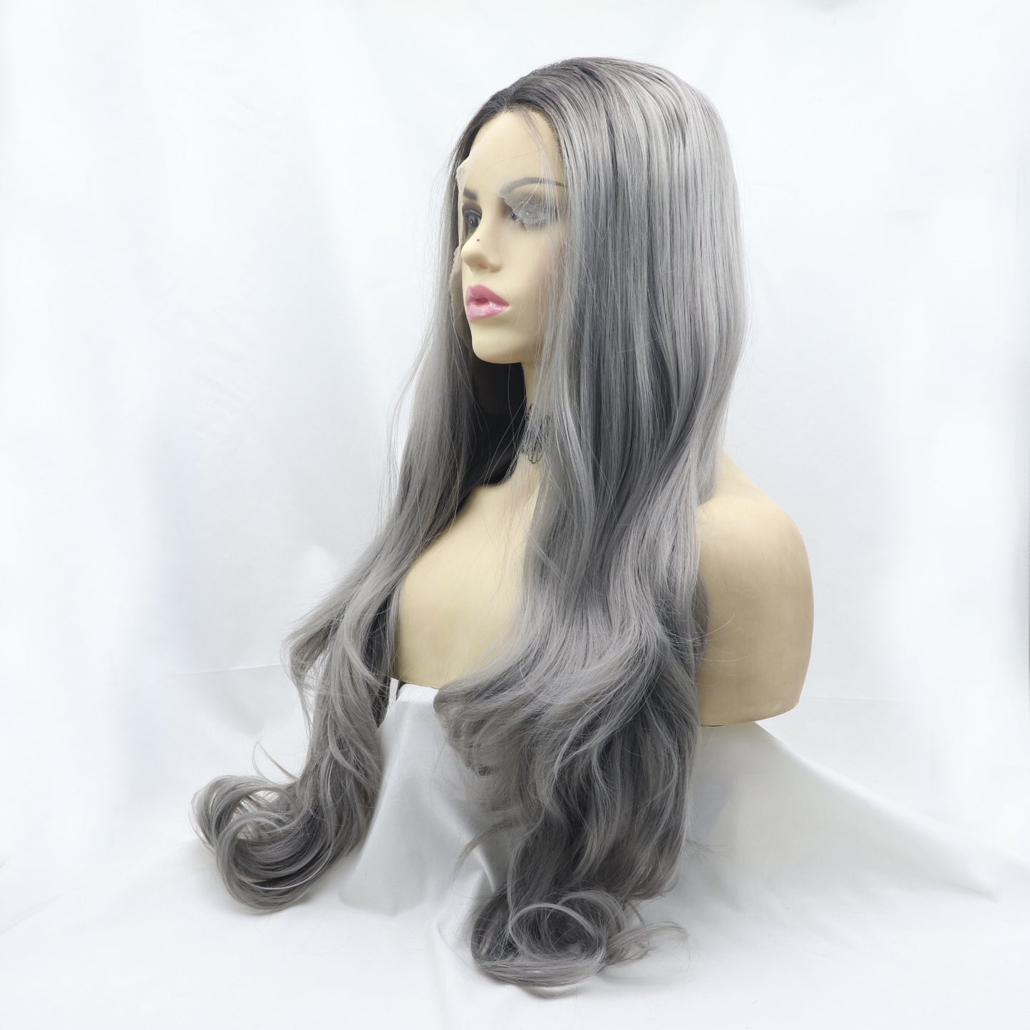 13*3" Lace Front Wigs Synthetic Long Wavy 24" 130% Density