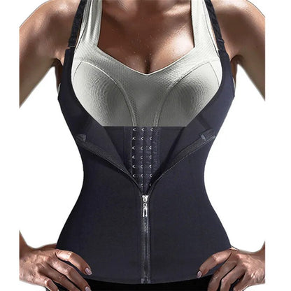 Body Snatcher Women's Slimming Belt Vest Corset with Shoulder Strap Waist Trainer, Zipper, Hook, Body Shaper, and Waist Cincher for Weight Loss